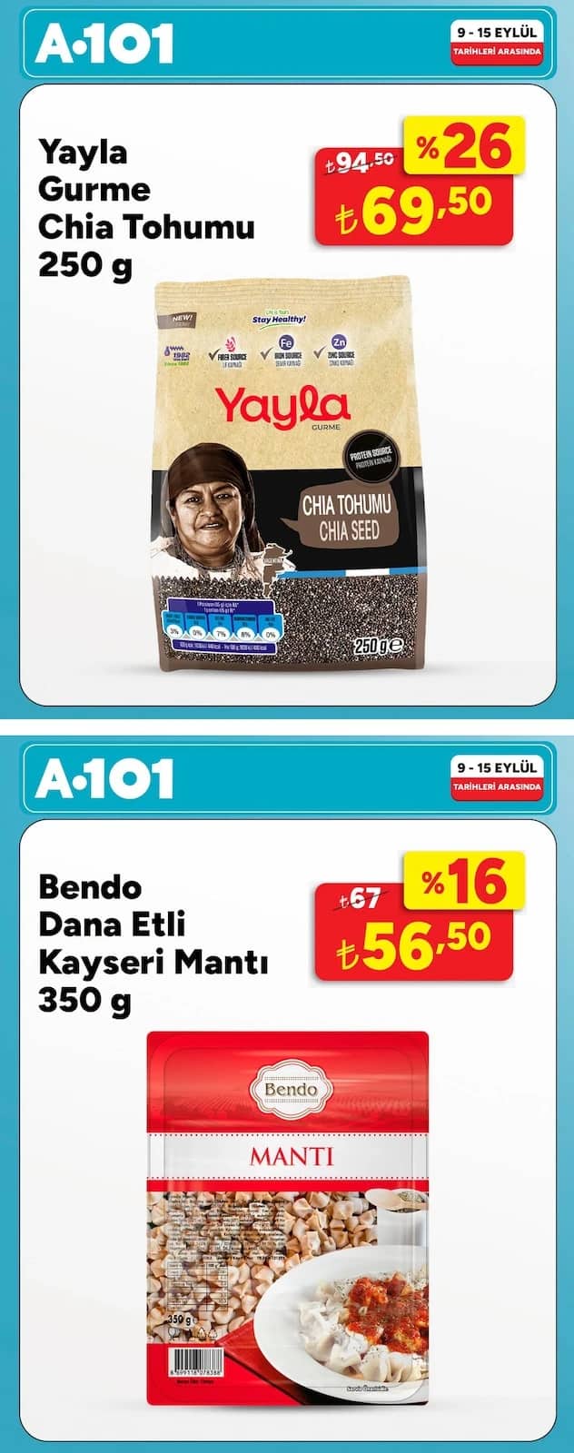 A-101 - Instagram Post'u 09 - 15 Eylül 2026 - Sayfa 1
