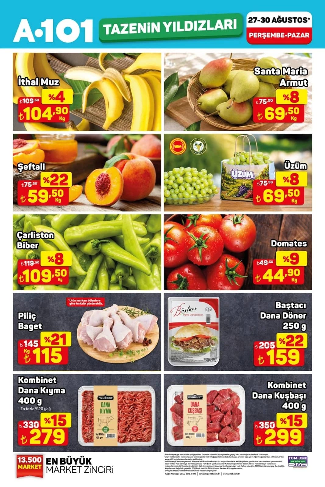 A-101 - Manav İndirim Broşürü 27 - 30 Ağustos 2026 - Sayfa 1