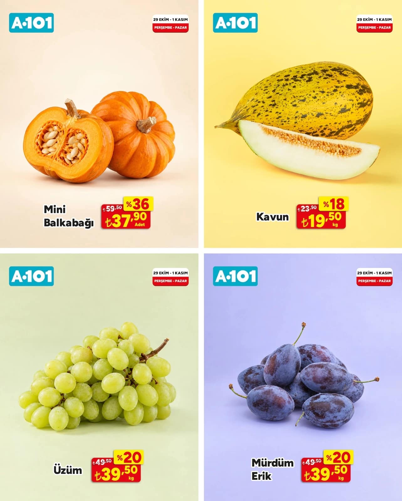 A-101 - Instagram Post'u 29 Ekim - 01 Kasım 2026 - Sayfa 1