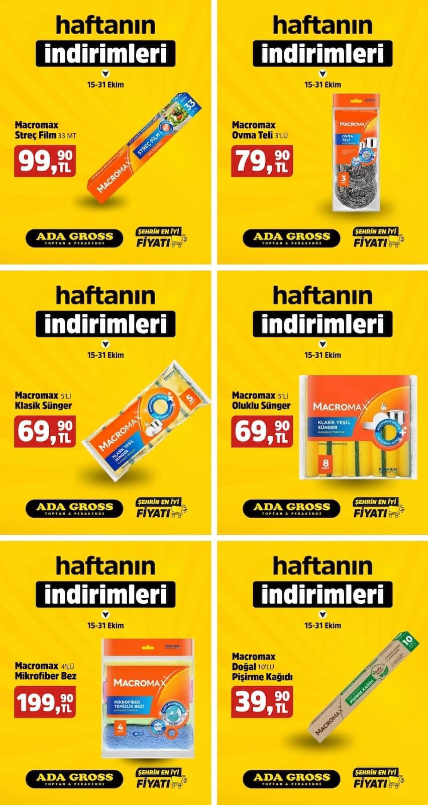 Ada Gross - İndirim Broşürü 15 - 31 Ekim 2026 - Sayfa 1