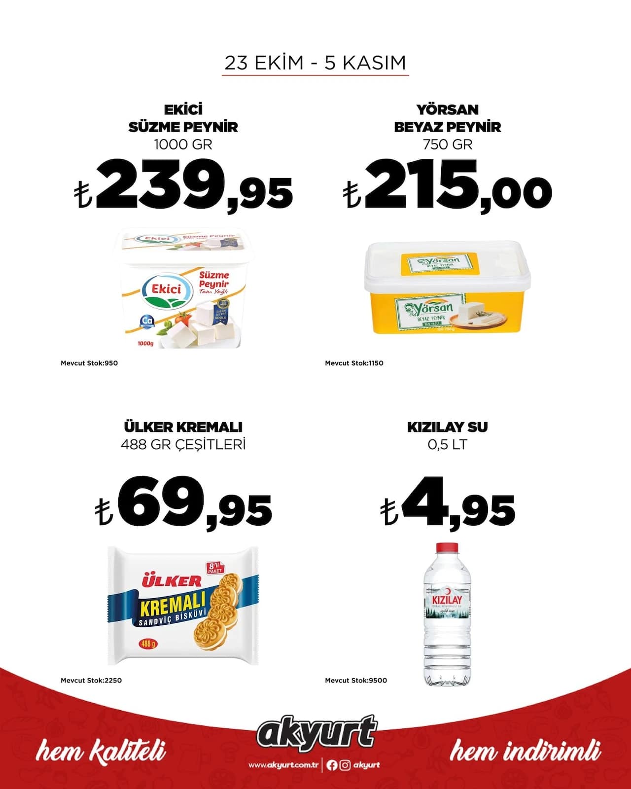 Akyurt Market - İndirimli Ürünler 23 Ekim - 05 Kasım 2026 - Sayfa 1