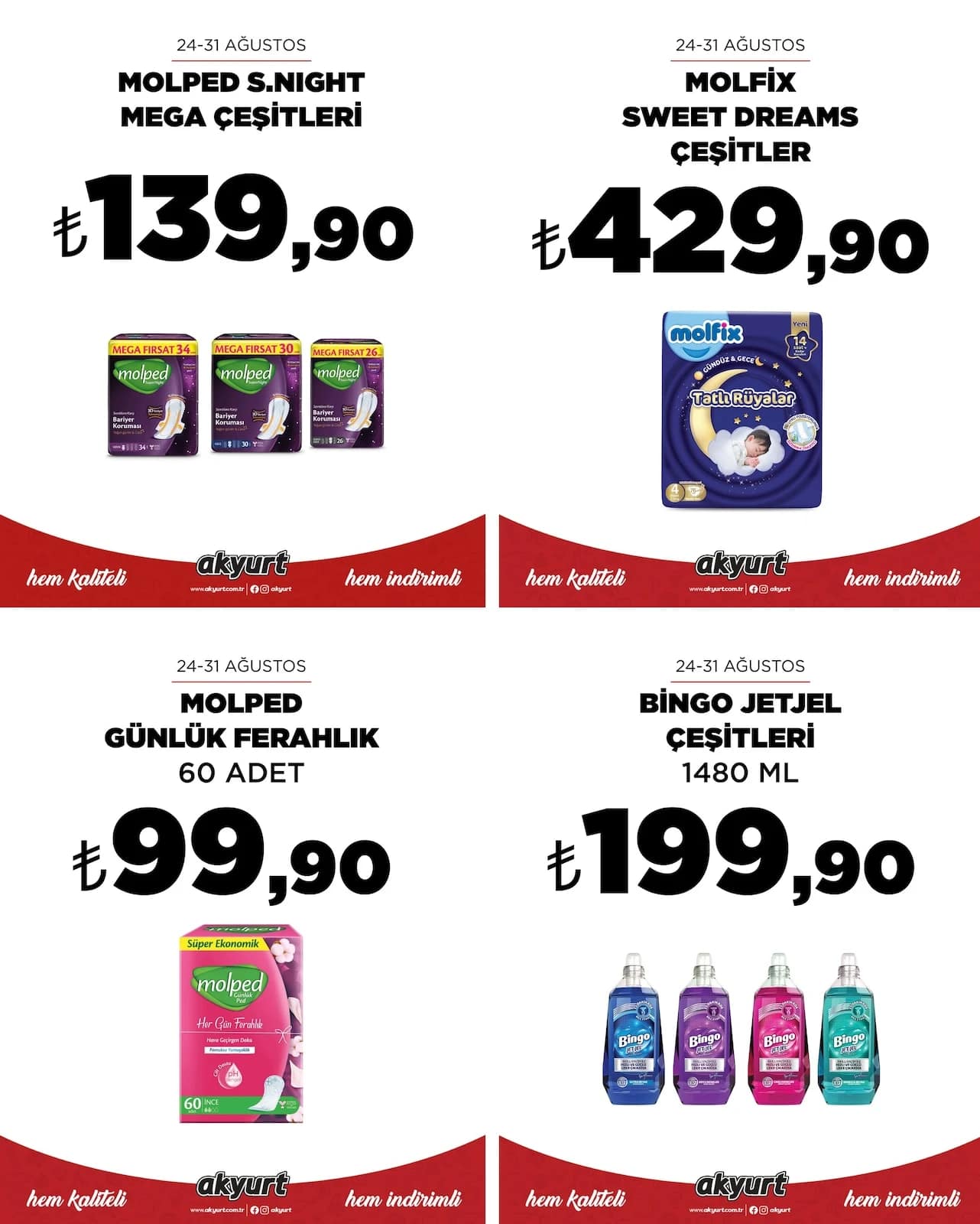 Akyurt Market - İndirim Broşürü 24 - 31 Ağustos 2026 - Sayfa 1