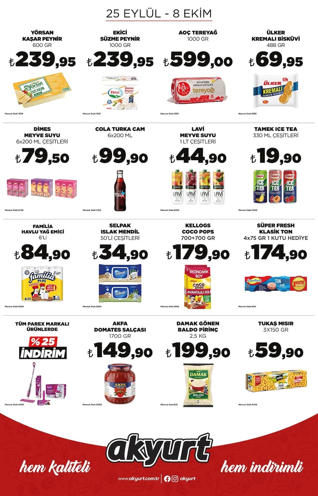 Akyurt Market - İndirim Broşürü 25 Eylül - 08 Ekim 2026 - Sayfa 1