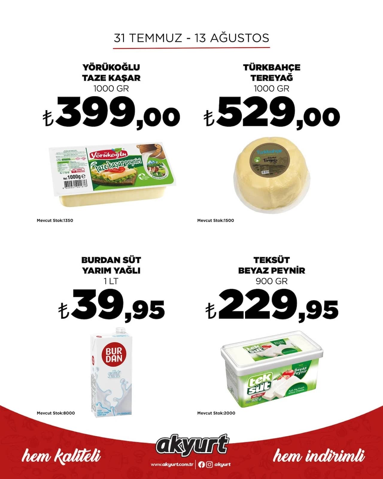 Akyurt Market - İndirim Broşürü 31 Temmuz - 13 Ağustos 2026