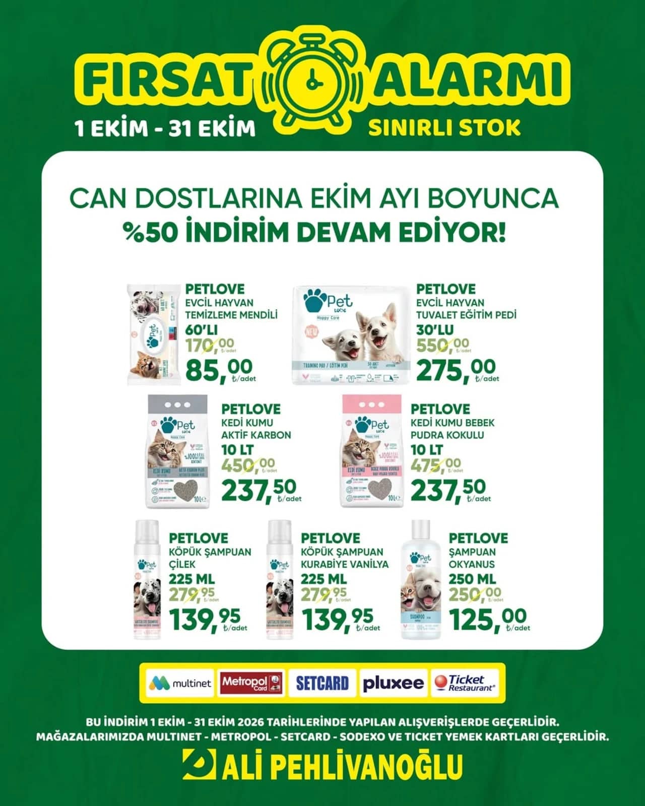 Ali Pehlivanoğlu - İndirimli Ürünler 01 - 10 Ekim 2026 - Sayfa 1