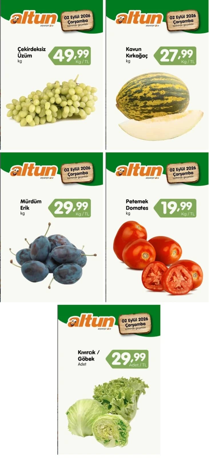 Altun Market - Manav İndirim Broşürü 02 - 02 Eylül 2026 - Sayfa 1