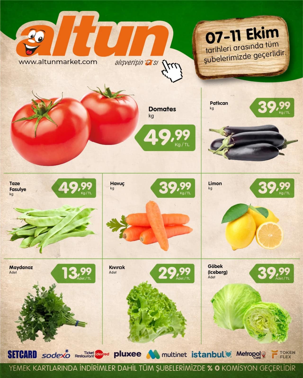 Altun Market - Manav İndirim Broşürü 07 - 11 Ekim 2026 - Sayfa 1
