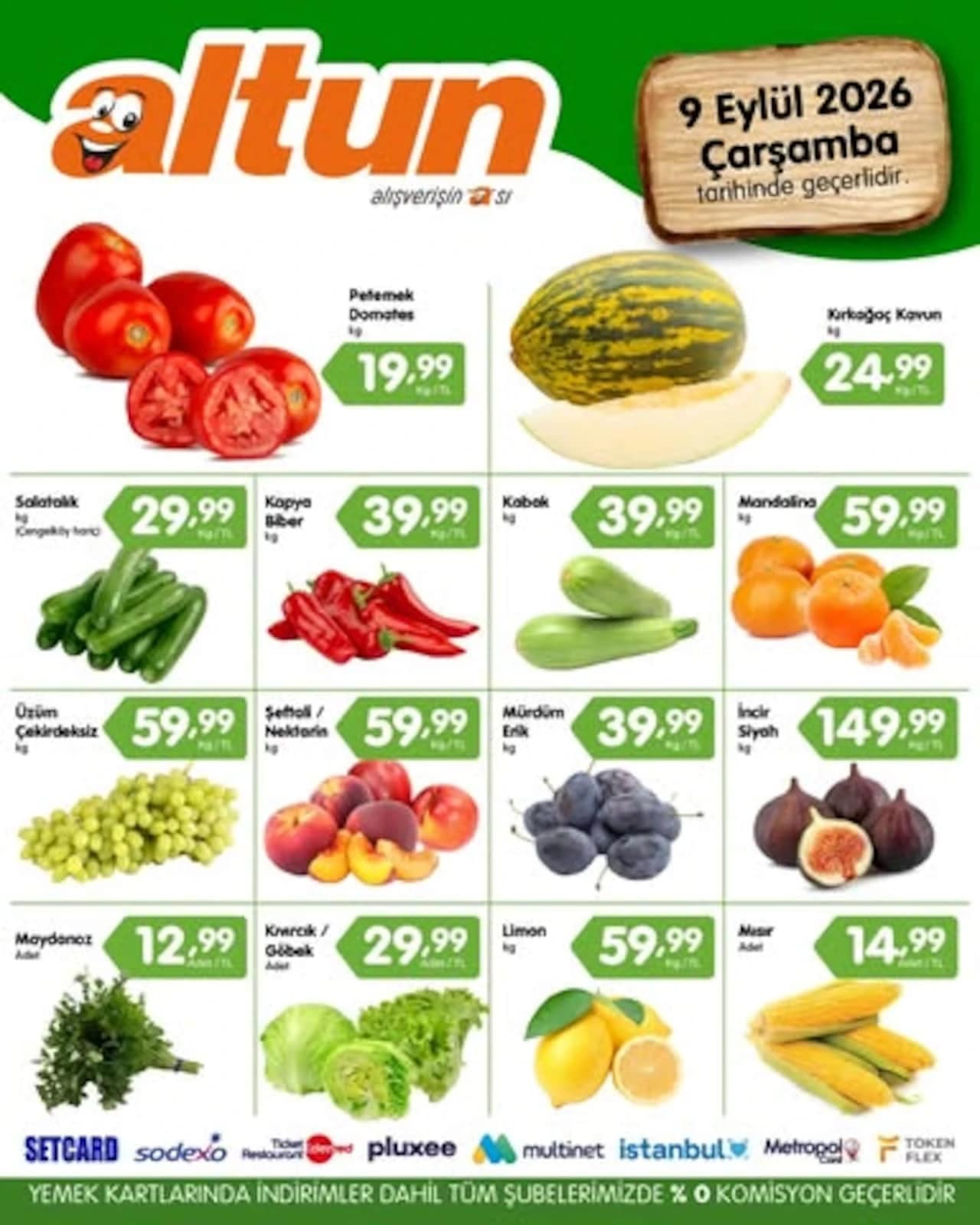 Altun Market - Manav İndirim Broşürü 09 - 09 Eylül 2026 - Sayfa 1
