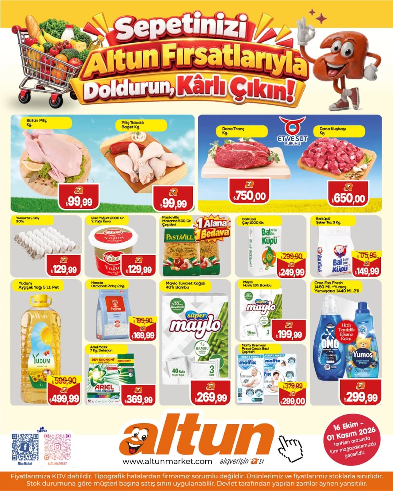 Altun Market - İndirim Broşürü 16 Ekim - 01 Kasım 2026 - Sayfa 1