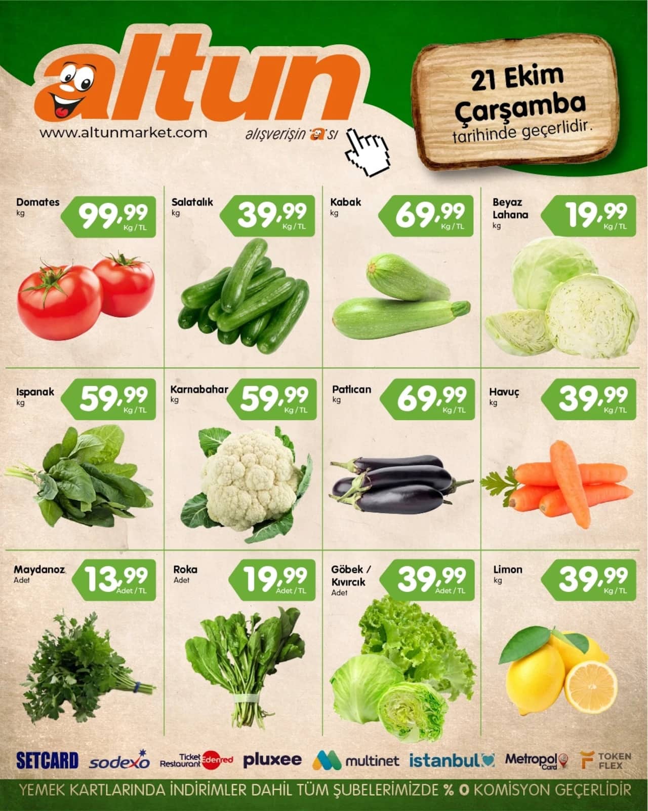 Altun Market - Manav İndirim Broşürü 21 - 21 Ekim 2026 - Sayfa 1