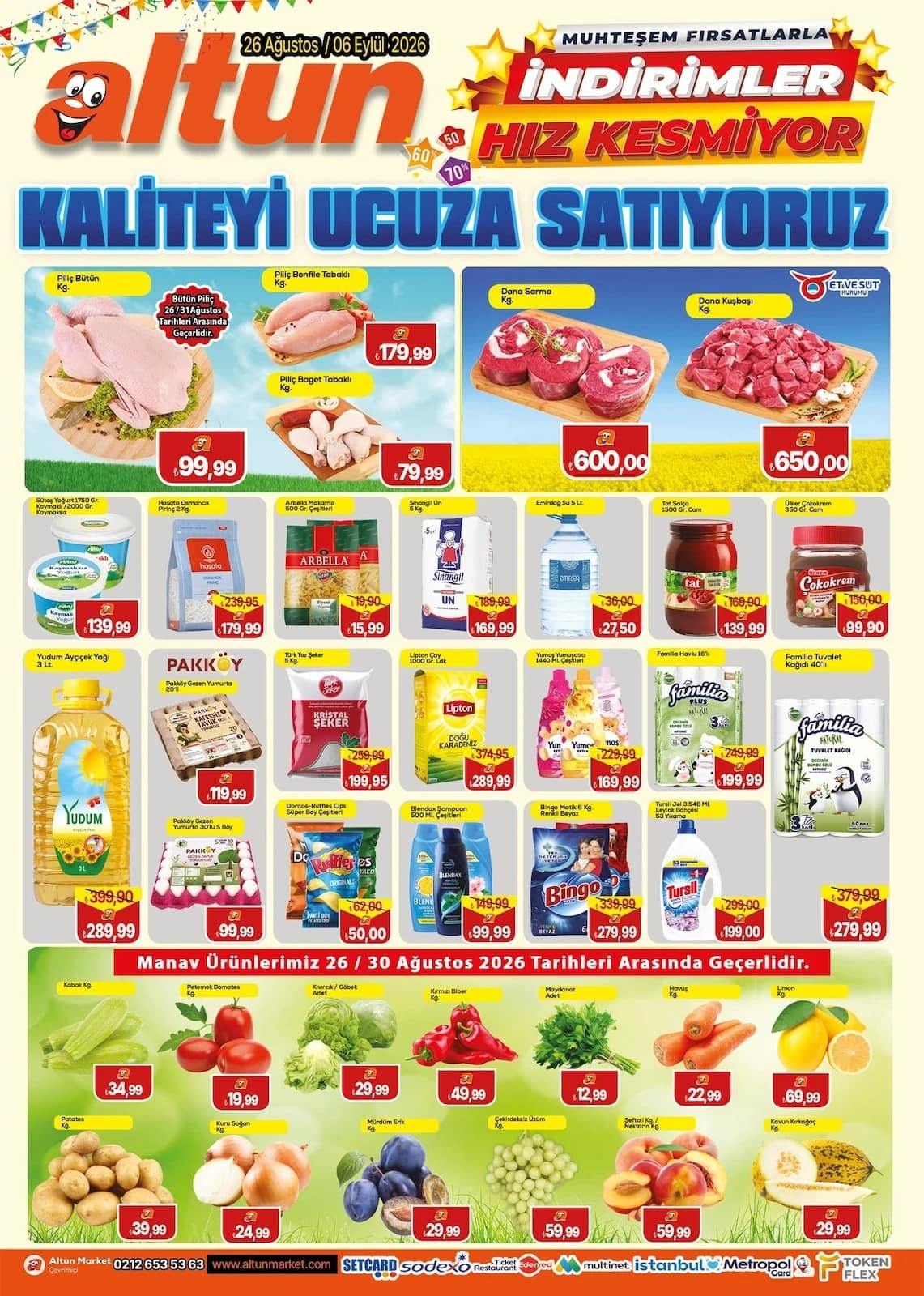 Altun Market - İndirim Broşürü 26 Ağustos - 06 Eylül 2026 - Sayfa 1