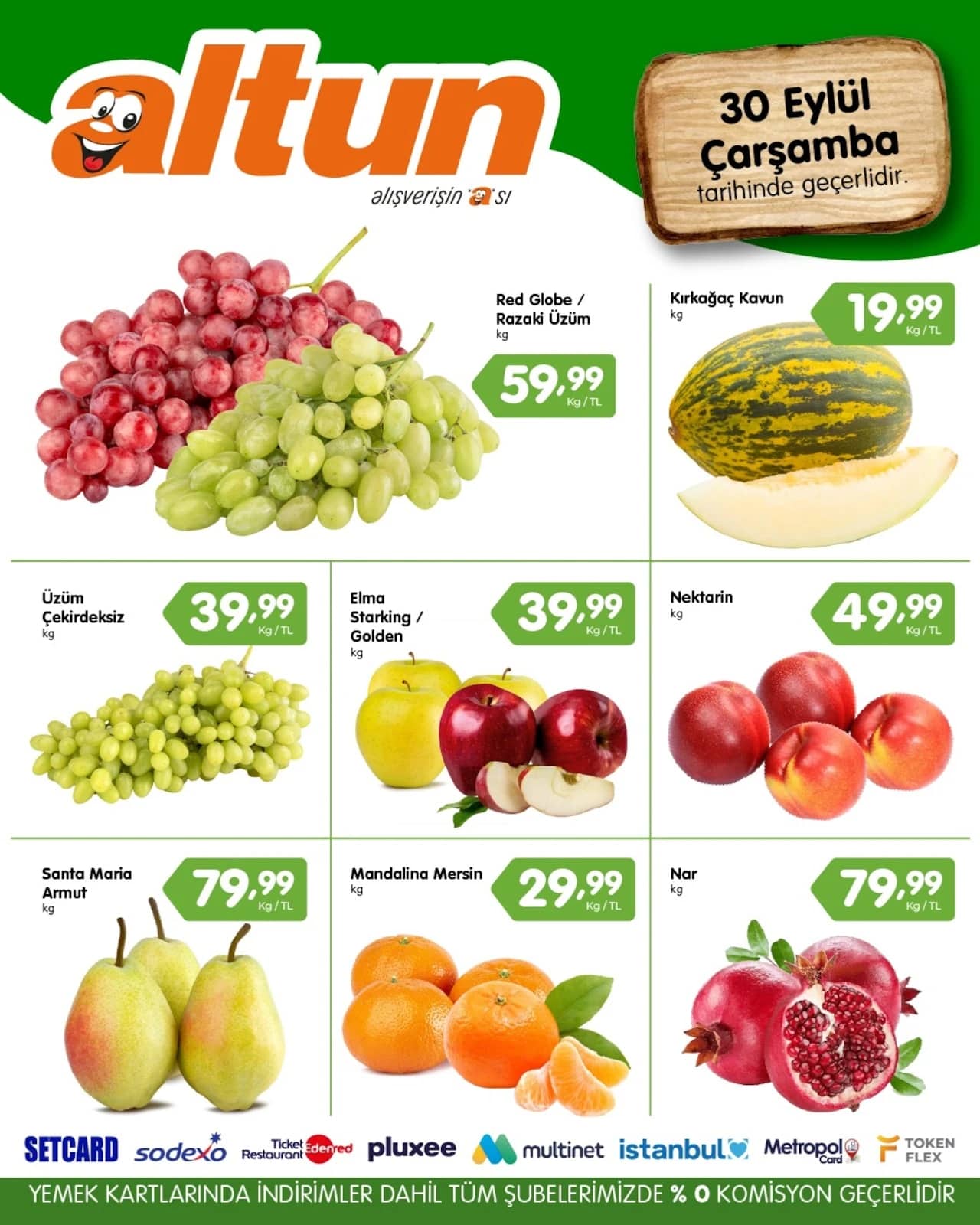 Altun Market - Manav İndirim Broşürü 30 - 30 Eylül 2026 - Sayfa 1