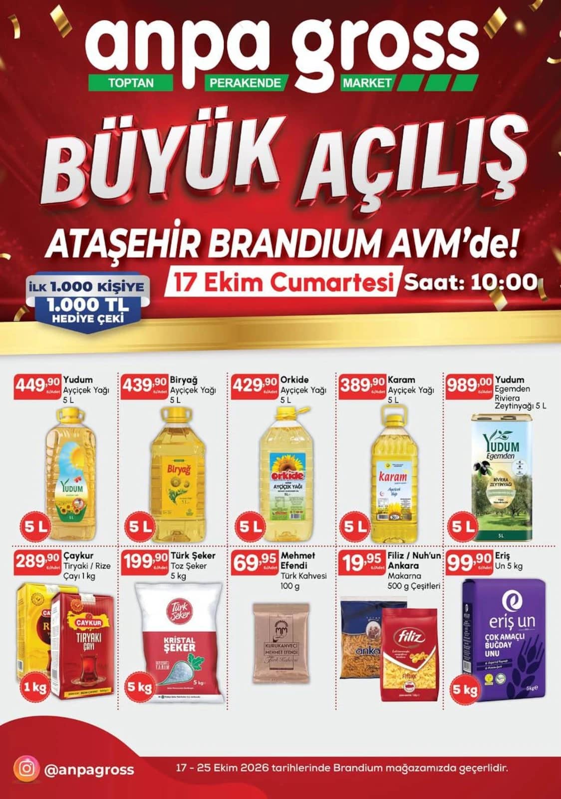Anpa Gross - Ataşehir Brandium Avm Açılışa Özel 17 - 25 Ekim 2026 - Sayfa 1