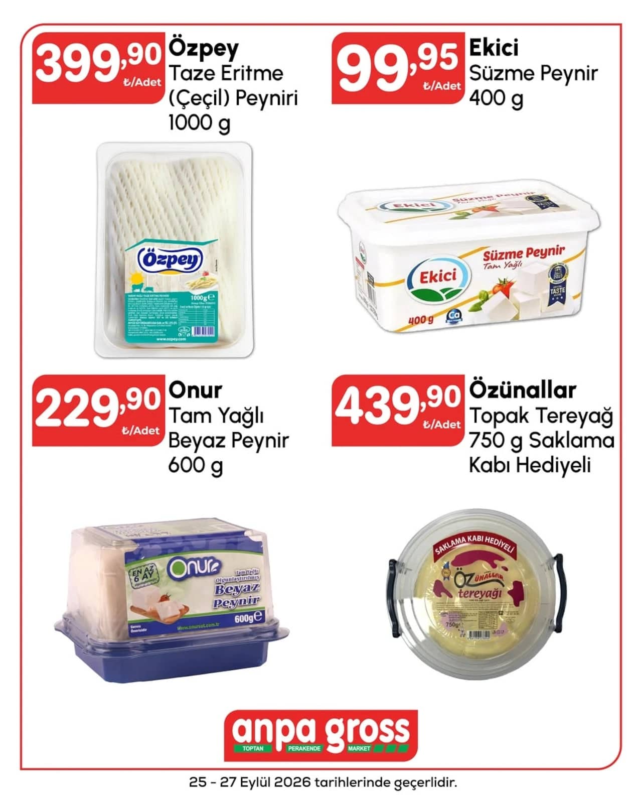 Anpa Gross - İndirim Broşürü 25 - 27 Eylül 2026 - Sayfa 1