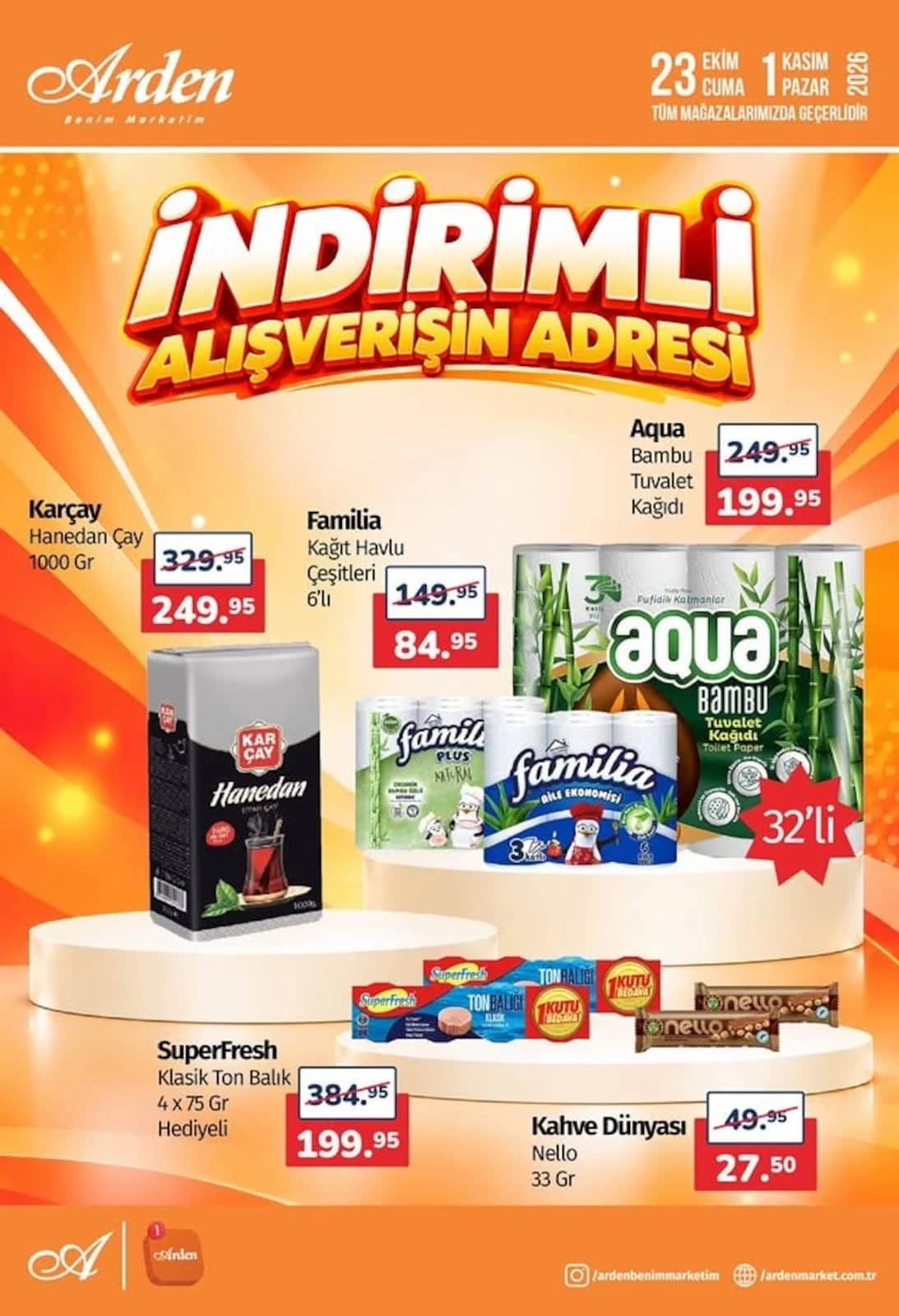 Arden Market - İndirim Broşürü 23 Ekim - 01 Kasım 2026