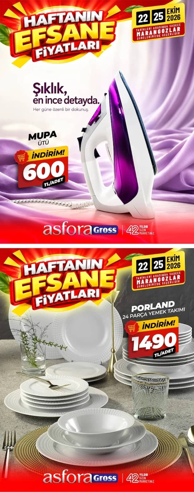 Asfora Gross - Marangozlar Şubesine Özel İndirim Broşürü 22 - 25 Ekim 2026 - Sayfa 1