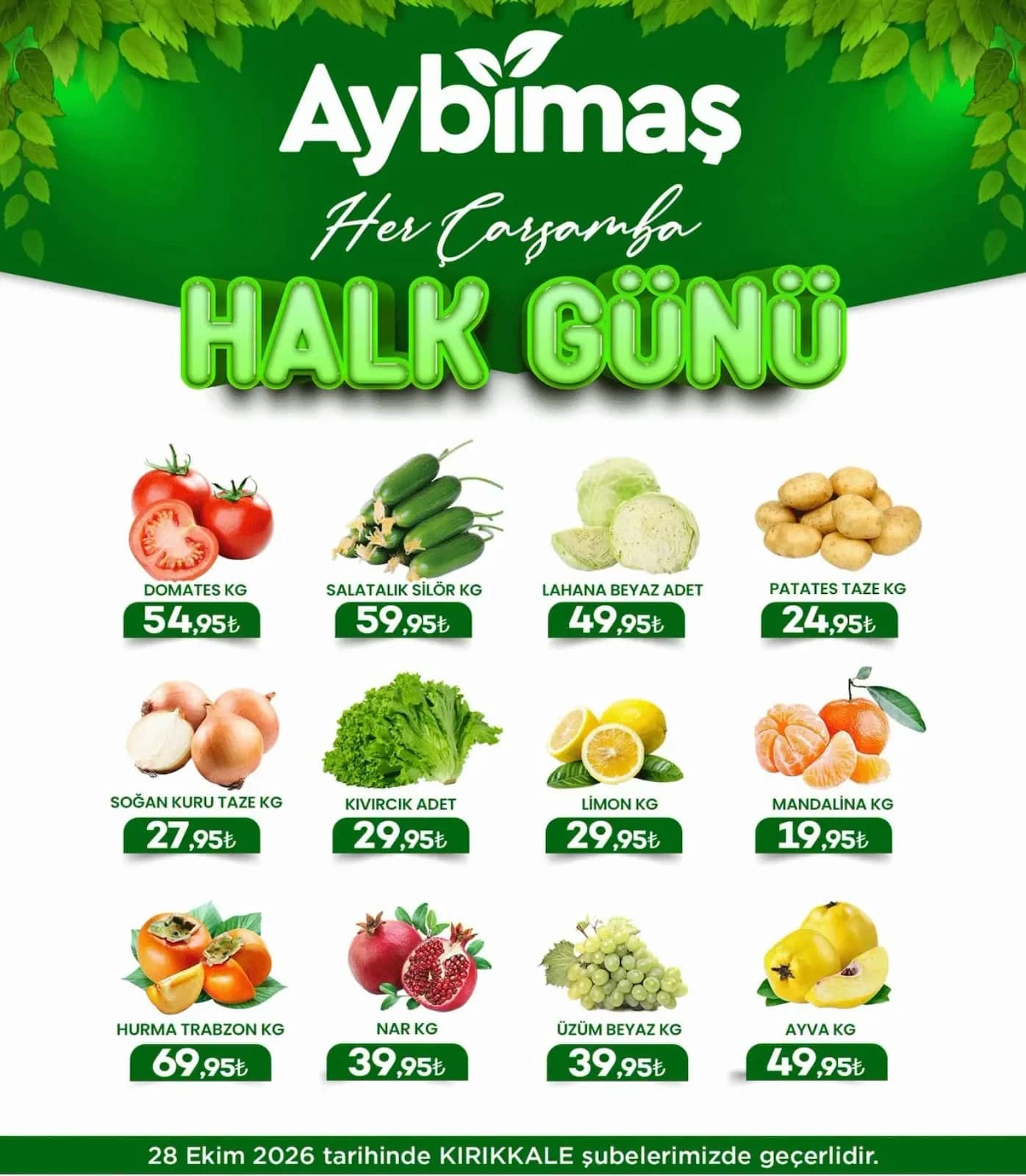 Aybimaş - Halk Günü İndirim Broşürü 28 - 28 Ekim 2026 - Sayfa 1