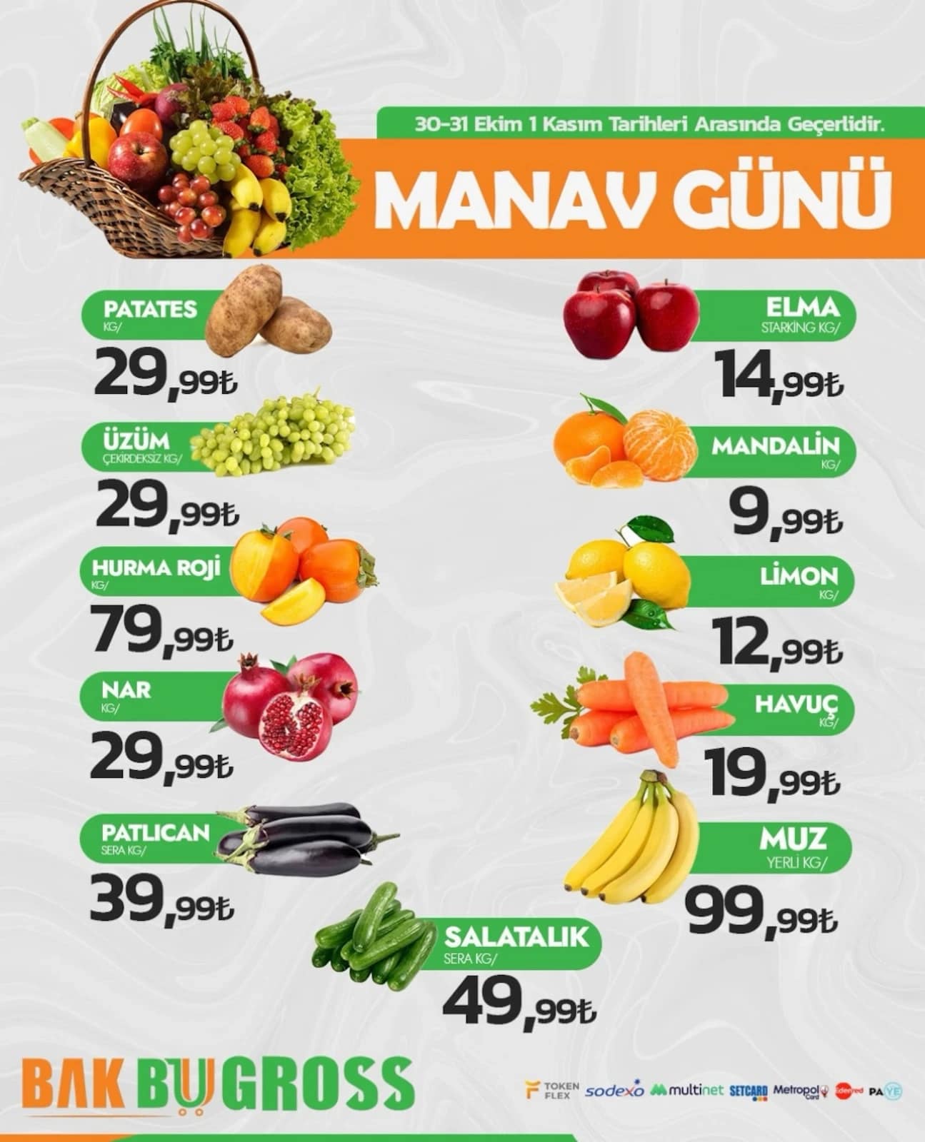 Bak Bu Gross - Manav İndirim Broşürü 30 Ekim - 01 Kasım 2026 - Sayfa 1