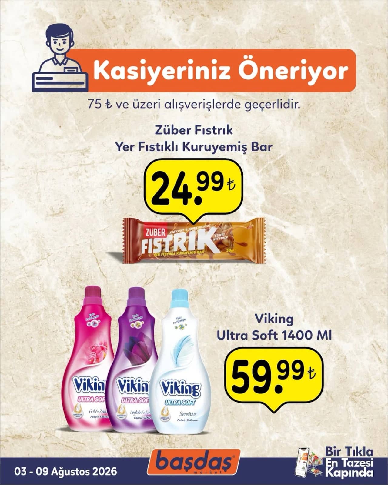 Başdaş Market - İndirimli Ürünler 03 - 09 Ağustos 2026 - Sayfa 1