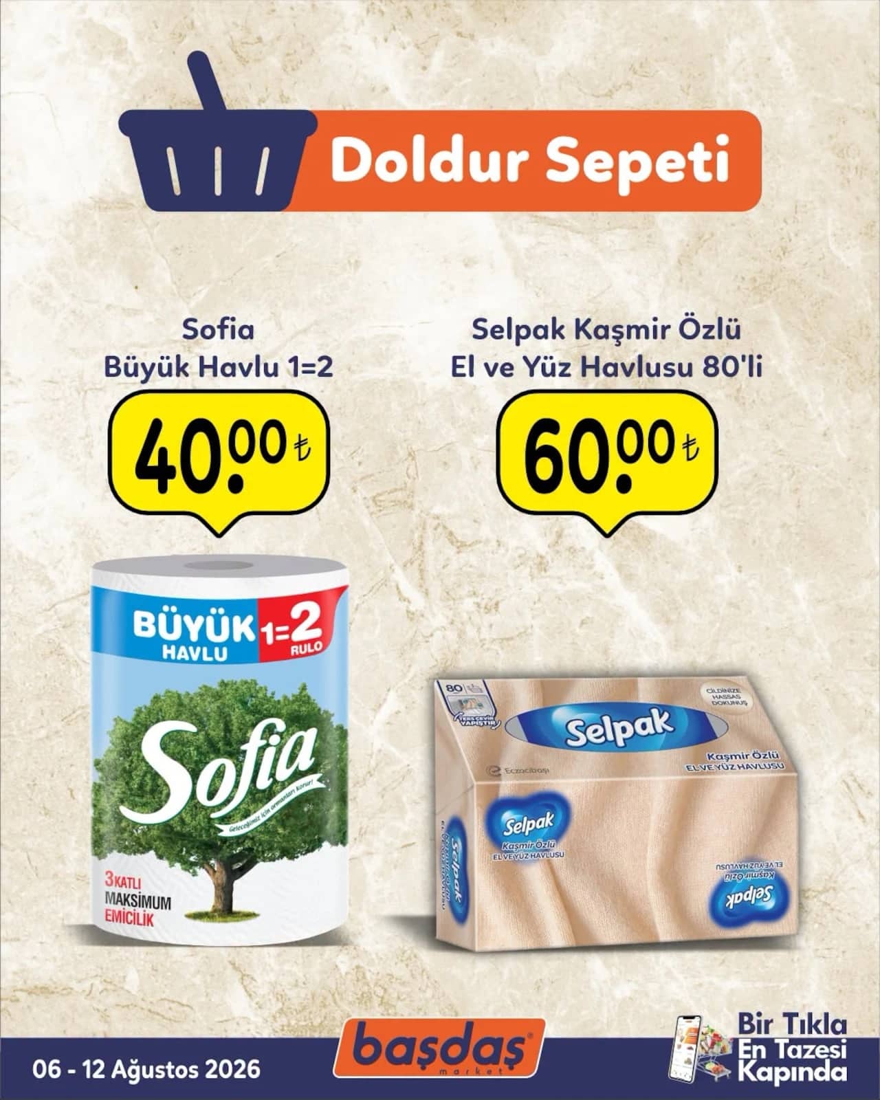 Başdaş Market - İndirim Broşürü 06 - 12 Ağustos 2026 - Sayfa 1