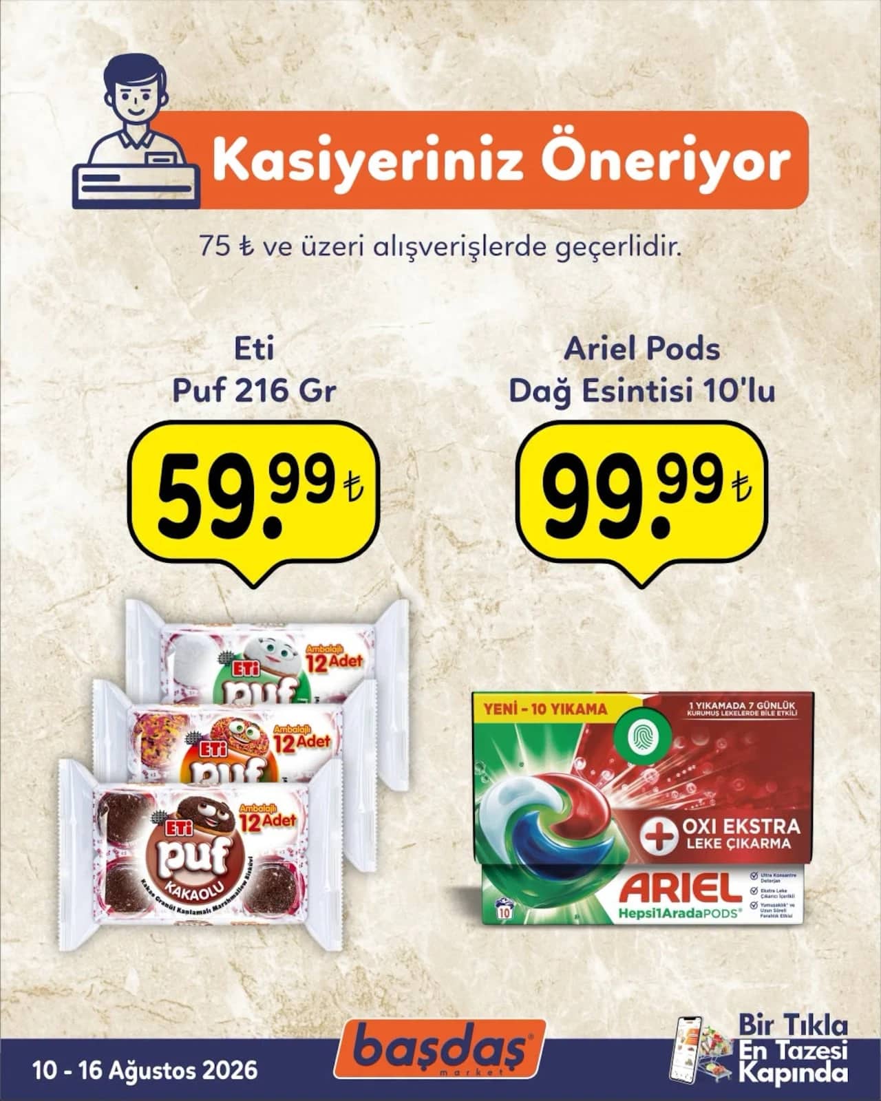Başdaş Market - İndirim Broşürü 10 - 16 Ağustos 2026 - Sayfa 1