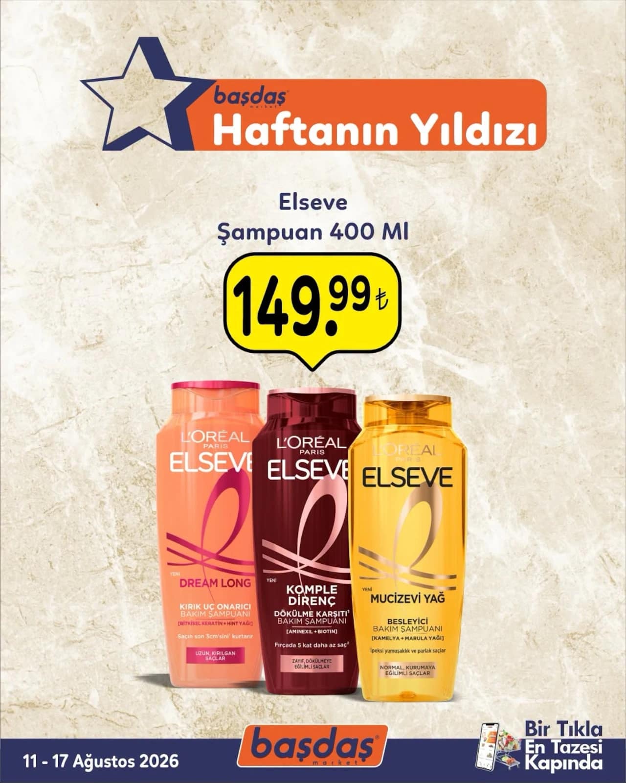 Başdaş Market - Haftanın Yıldızı 11 - 17 Ağustos 2026 - Sayfa 1