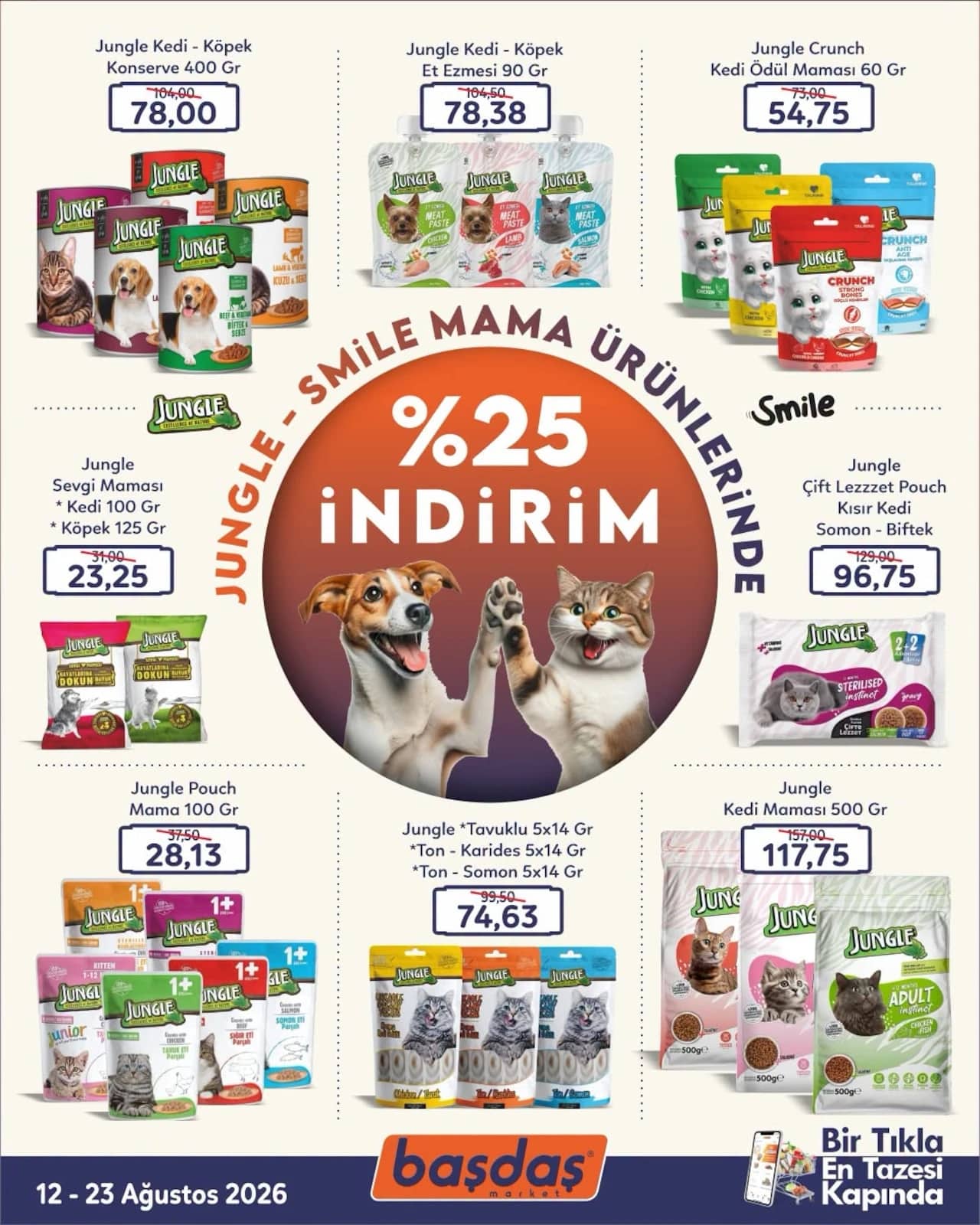 Başdaş Market - İndirim Broşürü 12 - 23 Ağustos 2026 - Sayfa 1