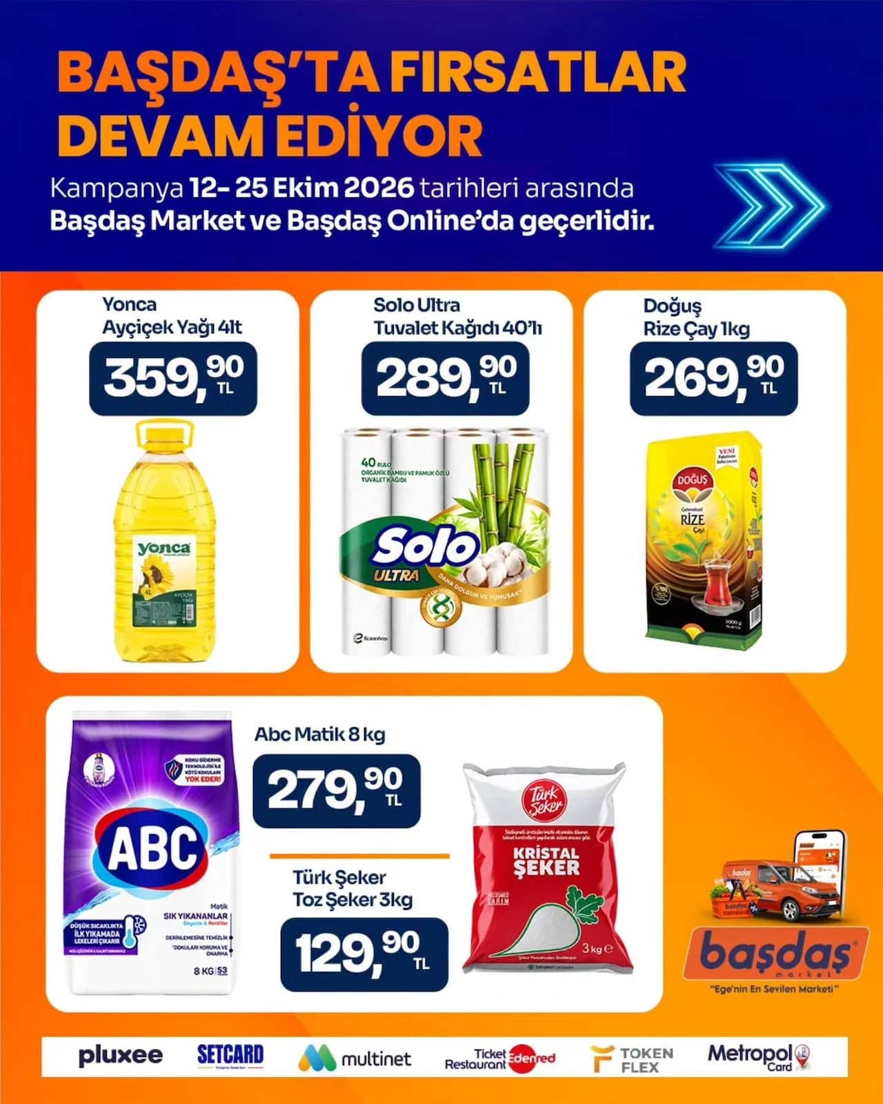 Başdaş Market - İndirimli Ürünler 12 - 25 Ekim 2026