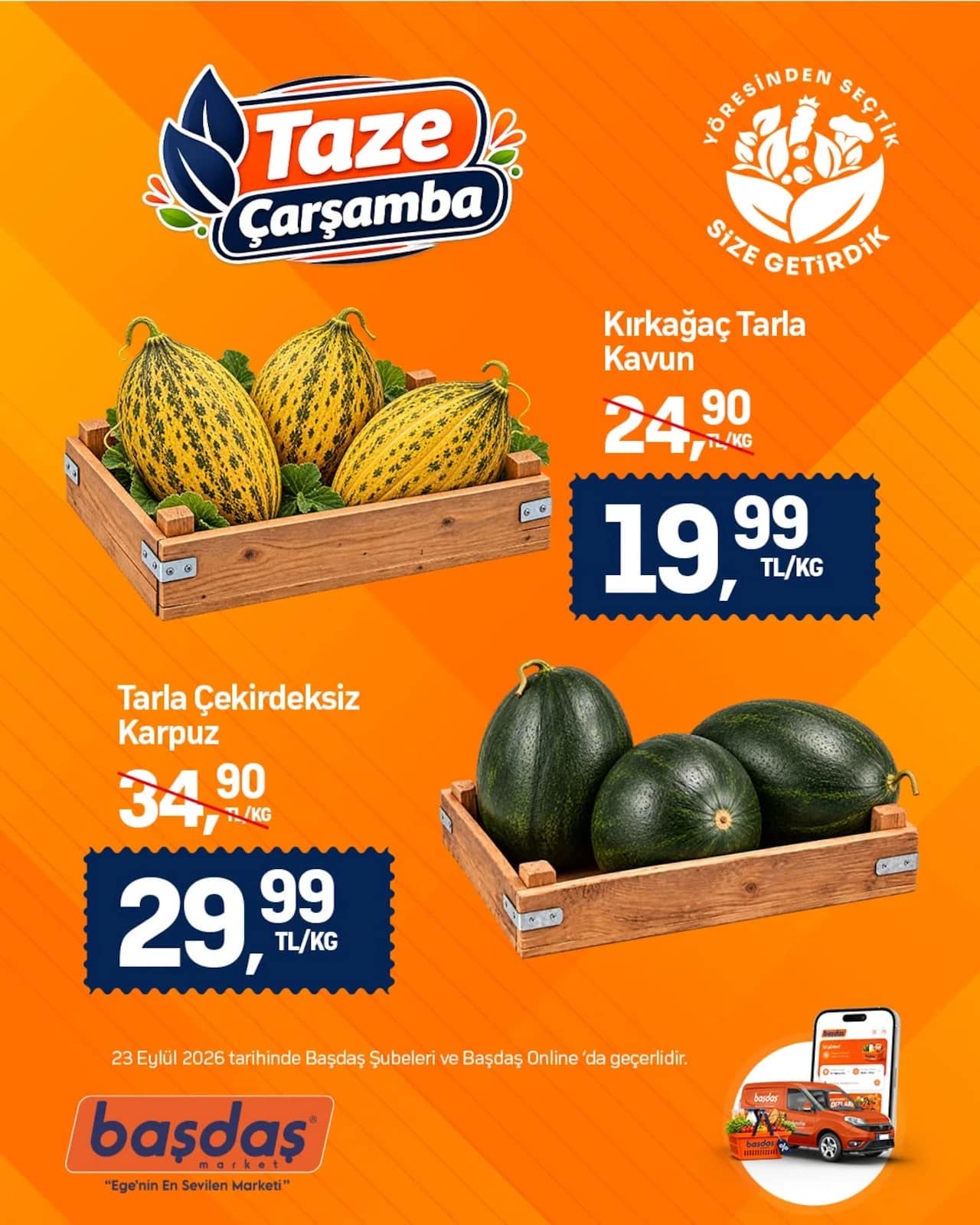 Başdaş Market - Manav İndirim Broşürü 23 - 23 Eylül 2026 - Sayfa 1