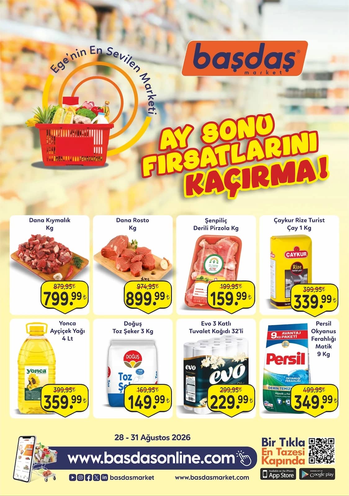 Başdaş Market - İndirim Broşürü 28 - 31 Ağustos 2026