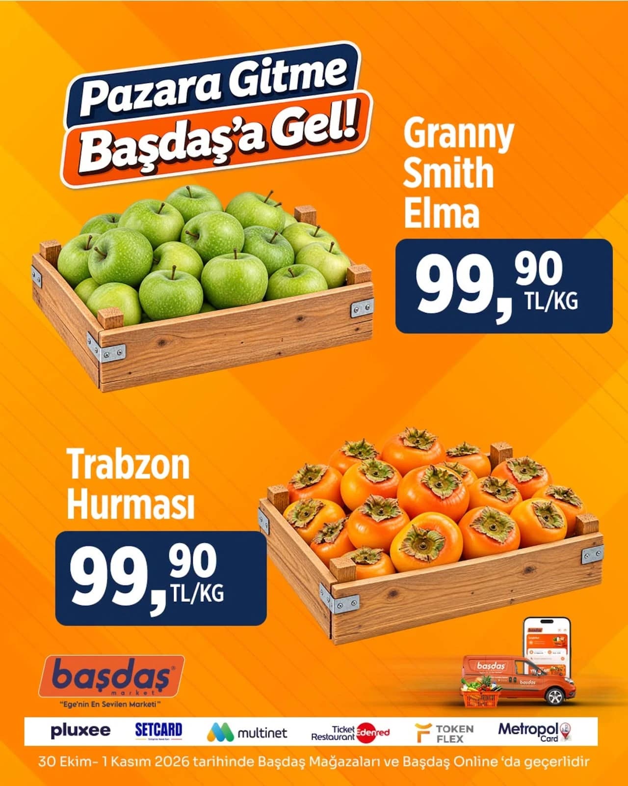 Başdaş Market - Manav İndirim Broşürü 30 Ekim - 01 Kasım 2026 - Sayfa 1