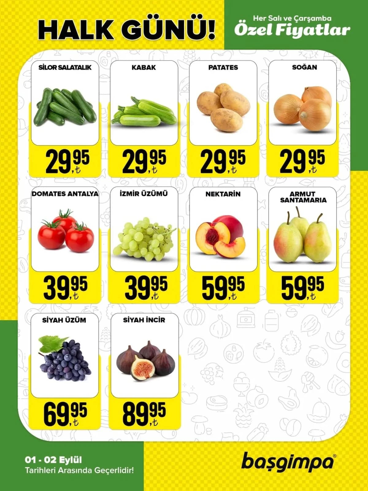 Başgimpa Market - Halk Günü İndirimleri 01 - 02 Eylül 2026 - Sayfa 1
