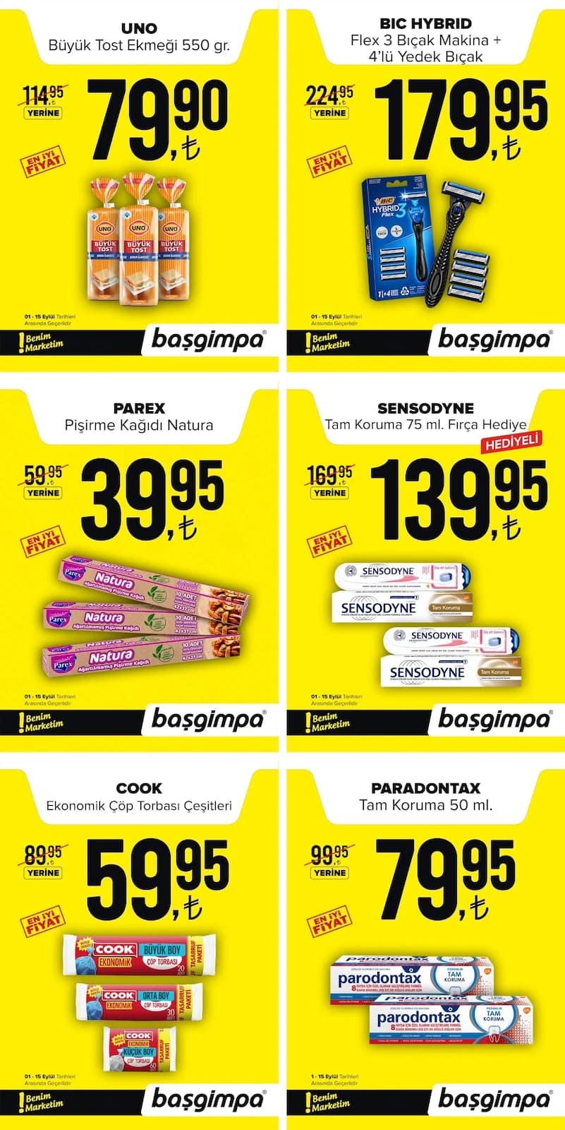 Başgimpa Market - İndirimli Ürünler 01 - 15 Eylül 2026 - Sayfa 1