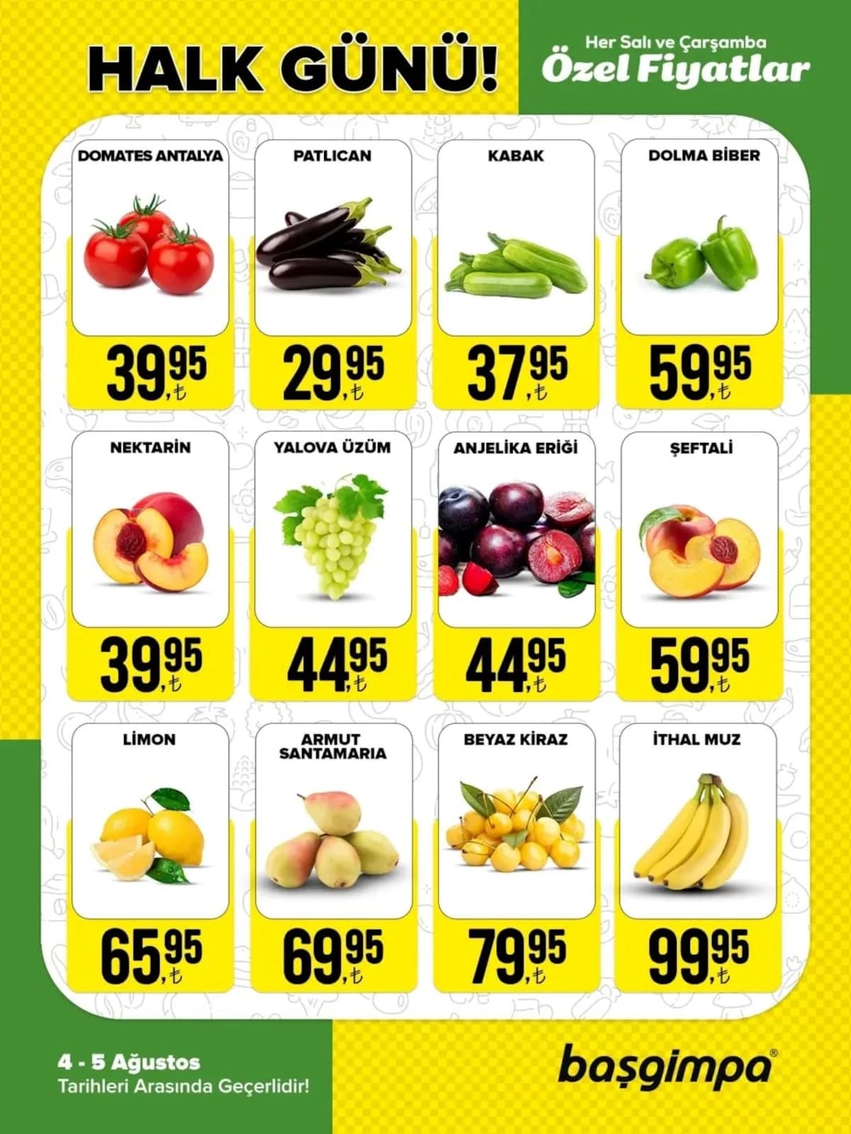 Başgimpa Market - Halk Günü İndirimleri 04 - 05 Ağustos 2026 - Sayfa 1