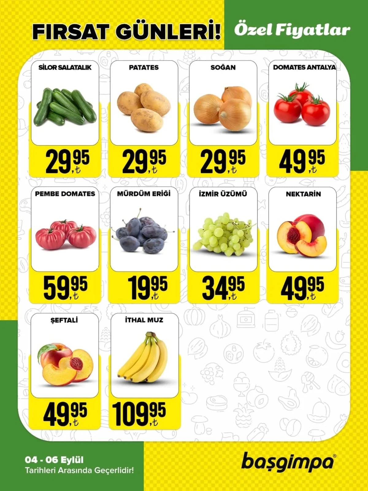 Başgimpa Market - Manav İndirim Broşürü 04 - 06 Eylül 2026 - Sayfa 1