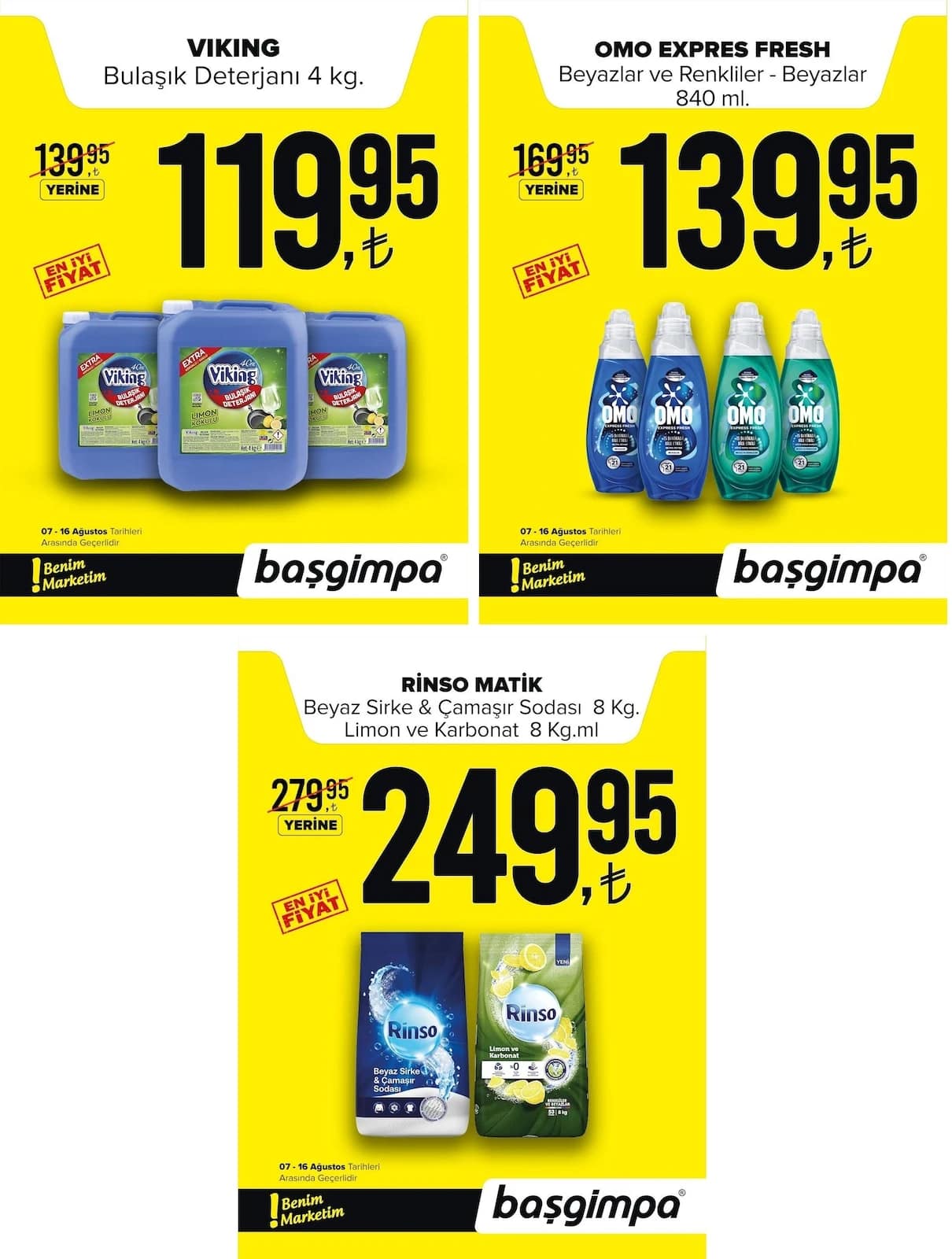 Başgimpa Market - İndirim Broşürü 07 - 16 Ağustos 2026 - Sayfa 1