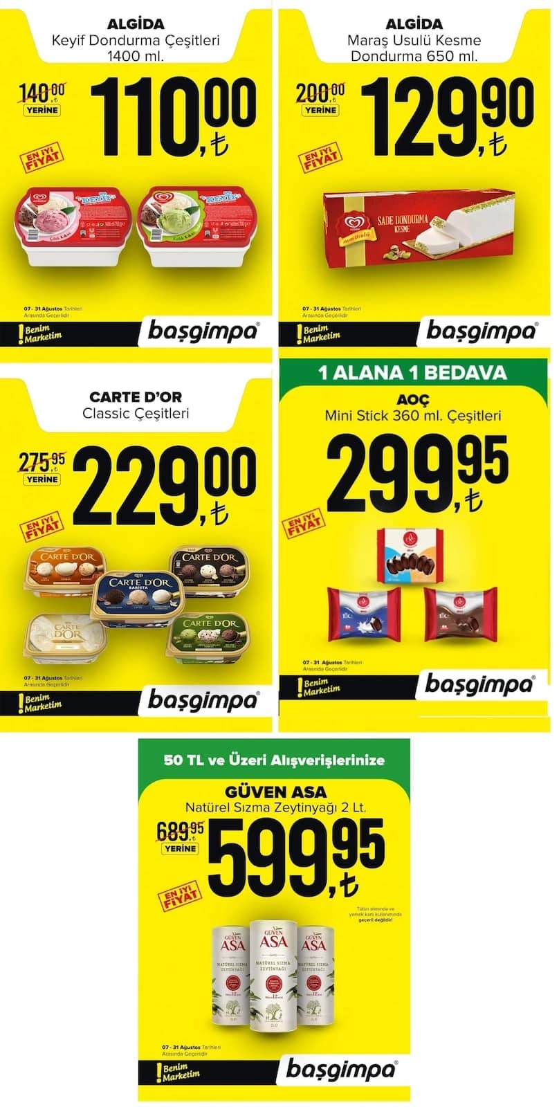 Başgimpa Market - İndirimli Ürünler 07 - 31 Ağustos 2026