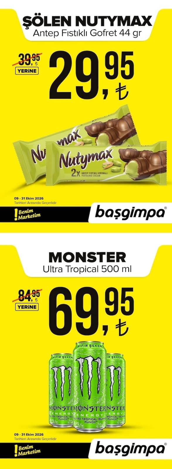 Başgimpa Market - İndirimli Ürünler 09 - 31 Ekim 2026