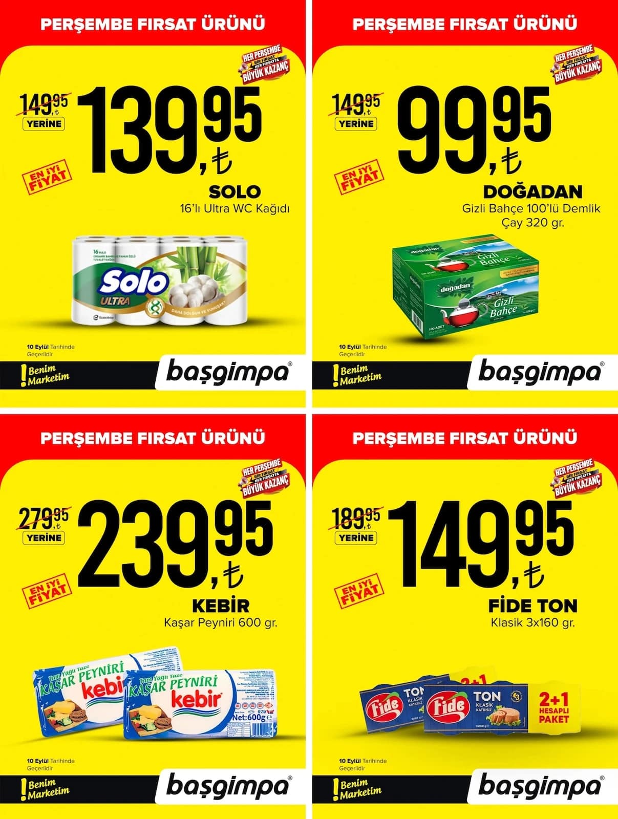 Başgimpa Market - İndirim Broşürü 10 - 10 Eylül 2026 - Sayfa 1