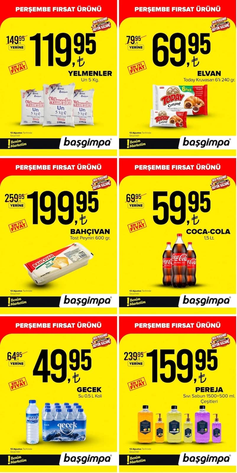 Başgimpa Market - İndirim Broşürü 13 - 13 Ağustos 2026 - Sayfa 1