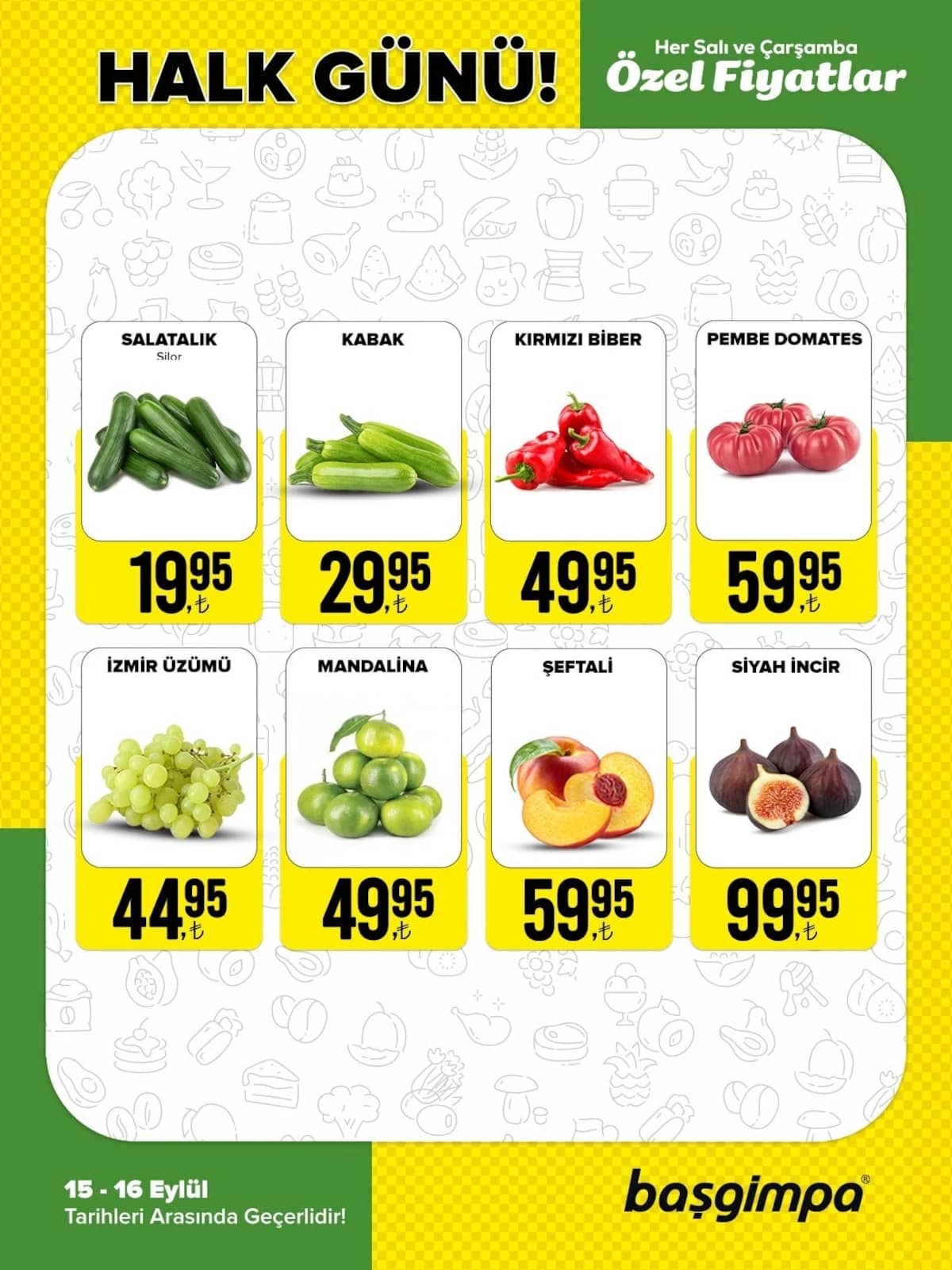 Başgimpa Market - Manav İndirim Broşürü 15 - 16 Eylül 2026 - Sayfa 1