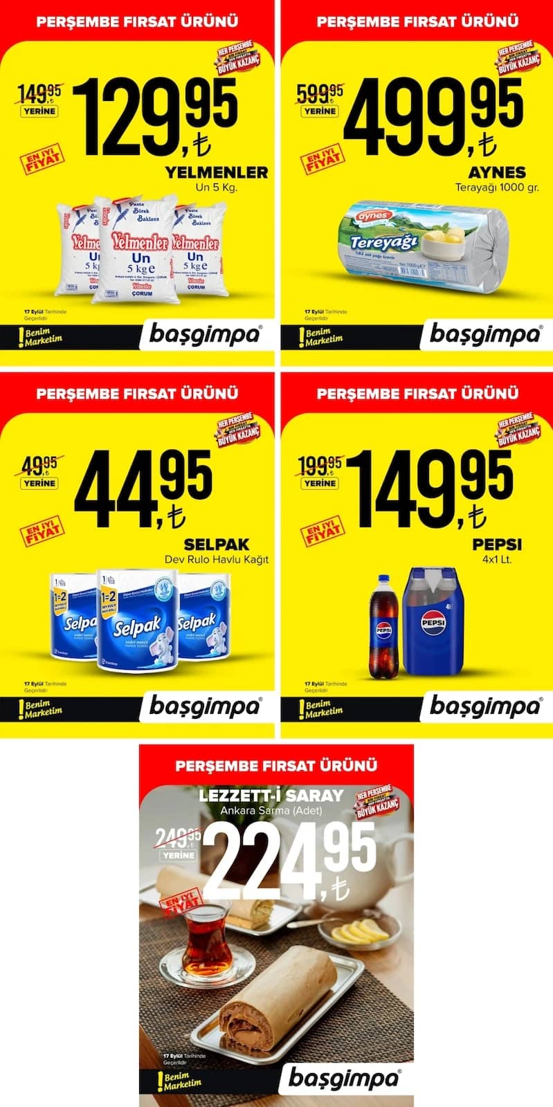 Başgimpa Market - İndirim Broşürü 17 - 17 Eylül 2026 - Sayfa 1