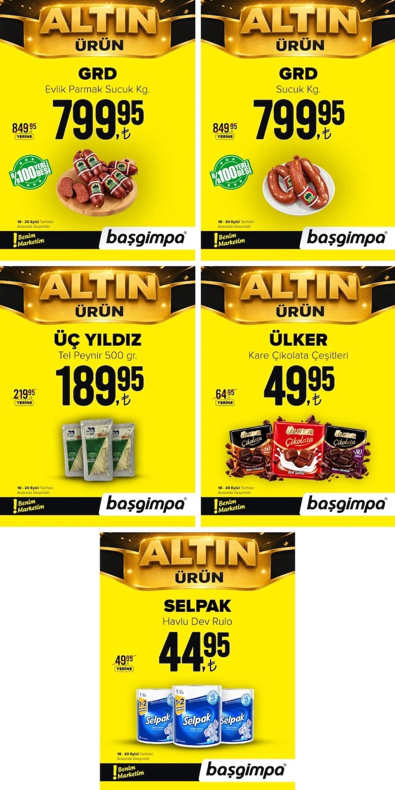 Başgimpa Market - İndirim Broşürü 18 - 20 Eylül 2026 - Sayfa 1
