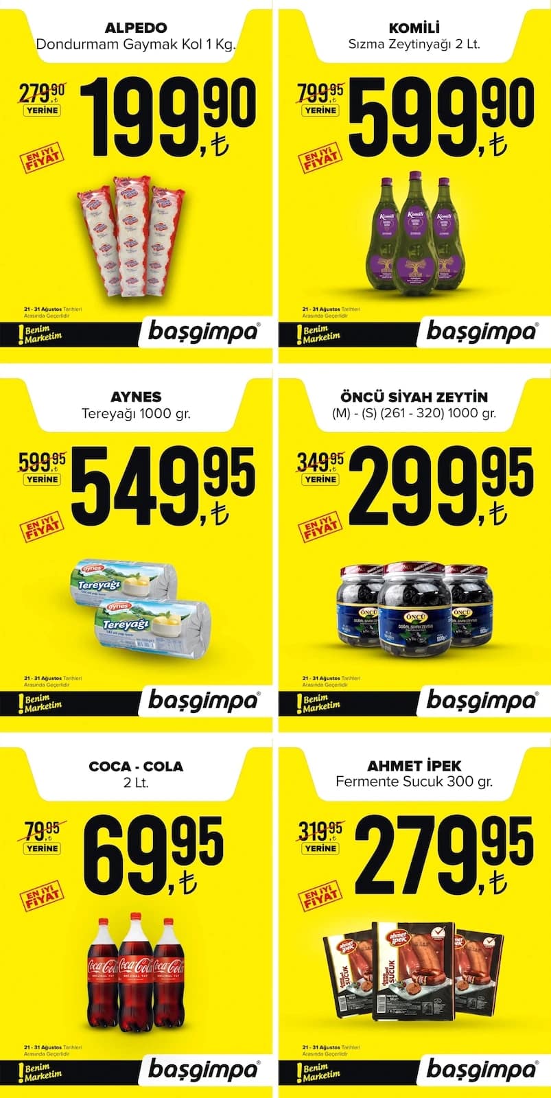 Başgimpa Market - İndirim Broşürü 21 - 31 Ağustos 2026 - Sayfa 1