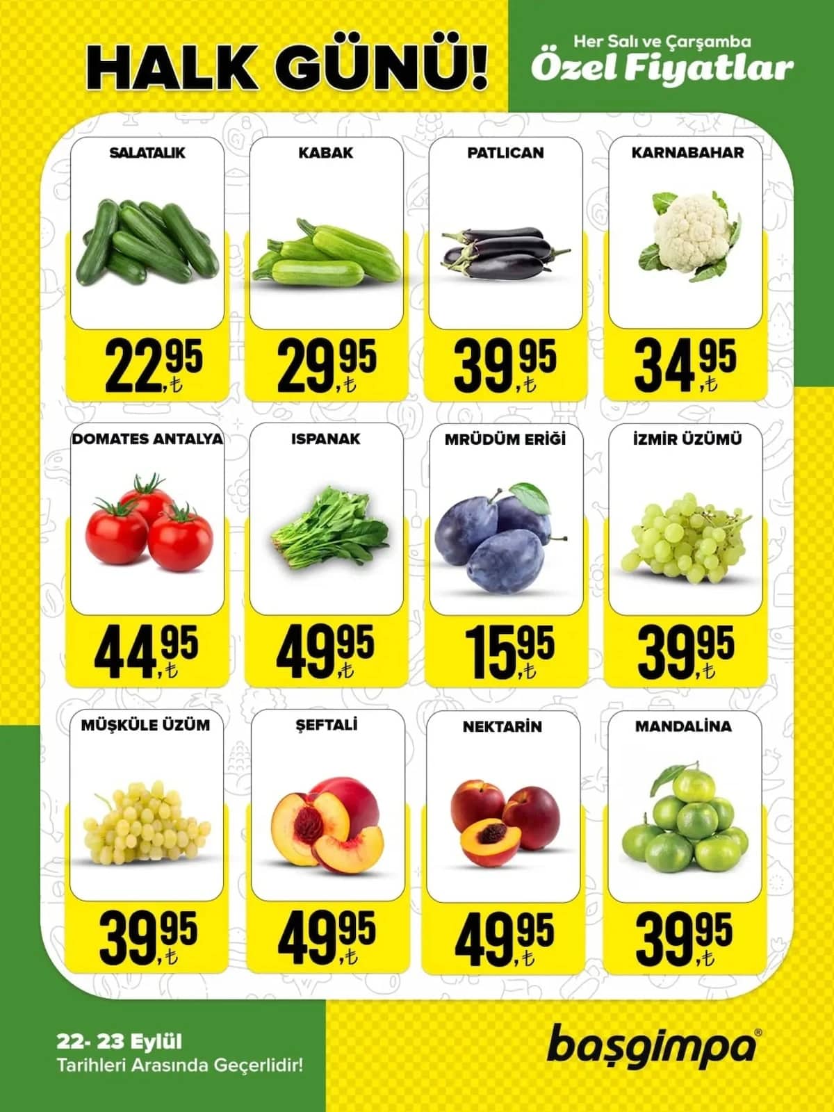 Başgimpa Market - Halk Günü İndirimleri 22 - 23 Eylül 2026 - Sayfa 1