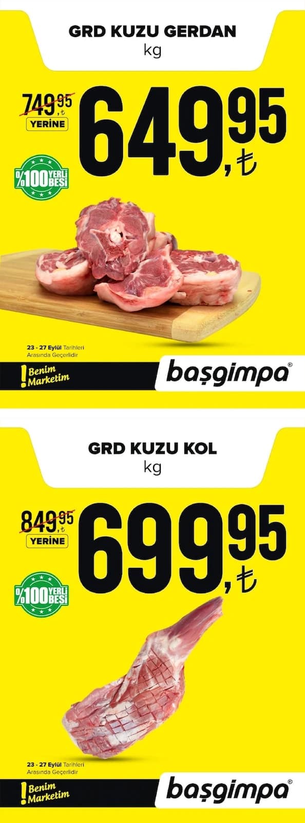 Başgimpa Market - İndirim Broşürü 23 - 27 Eylül 2026 - Sayfa 1