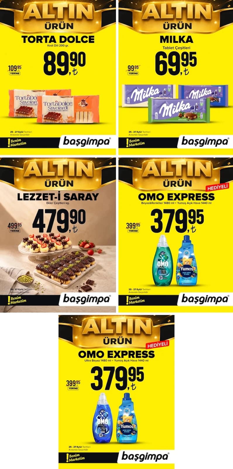 Başgimpa Market - İndirim Broşürü 25 - 27 Eylül 2026 - Sayfa 1