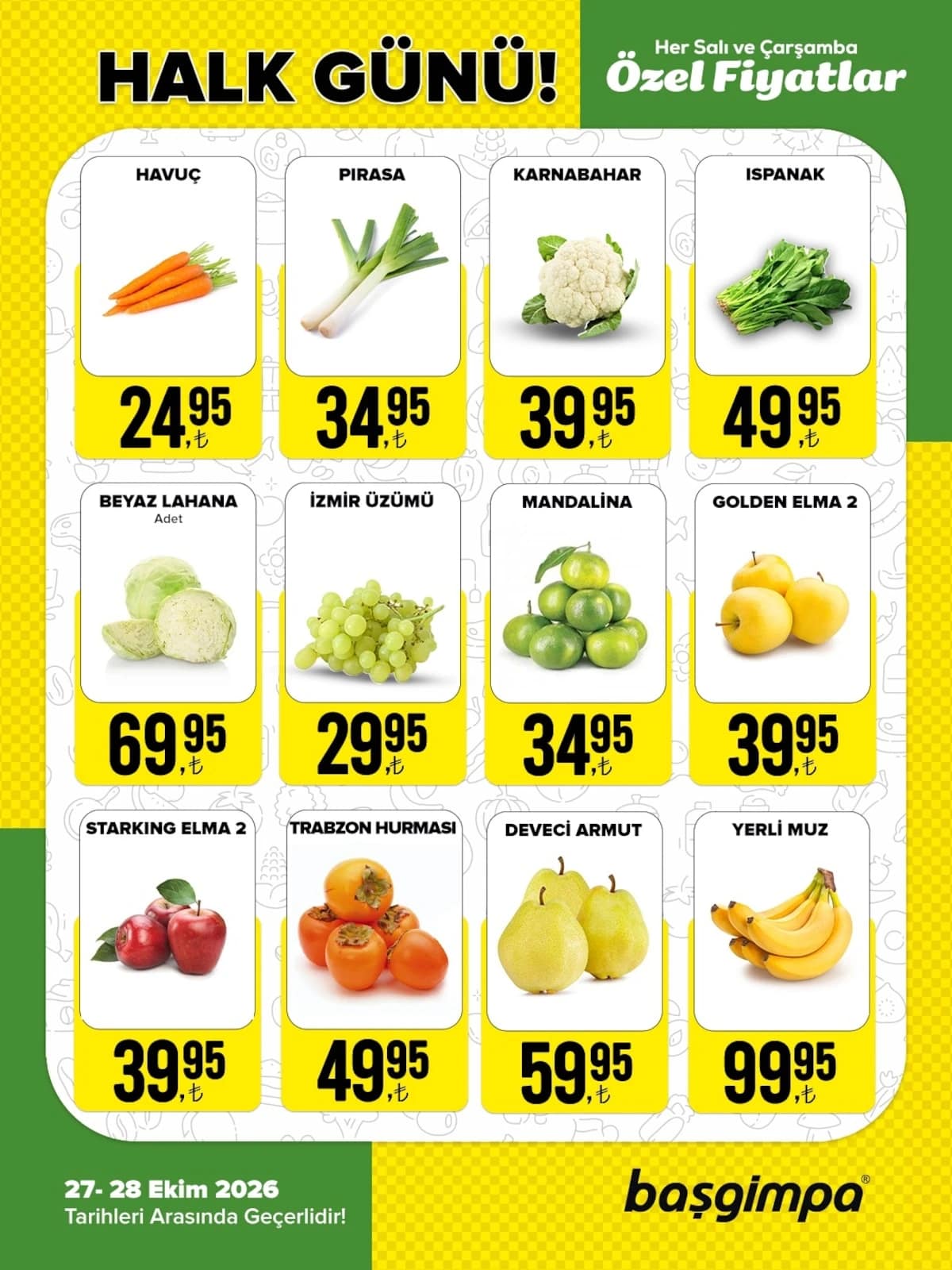 Başgimpa Market - Halk Günü İndirimleri 27 - 28 Ekim 2026 - Sayfa 1