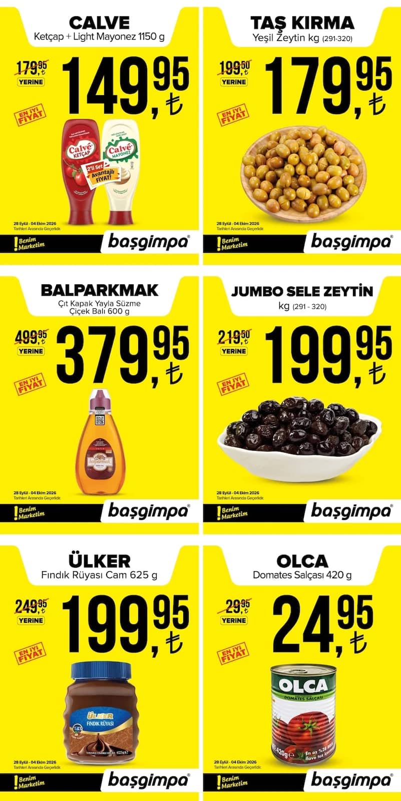 Başgimpa Market - İndirim Broşürü 28 Eylül - 04 Ekim 2026 - Sayfa 1