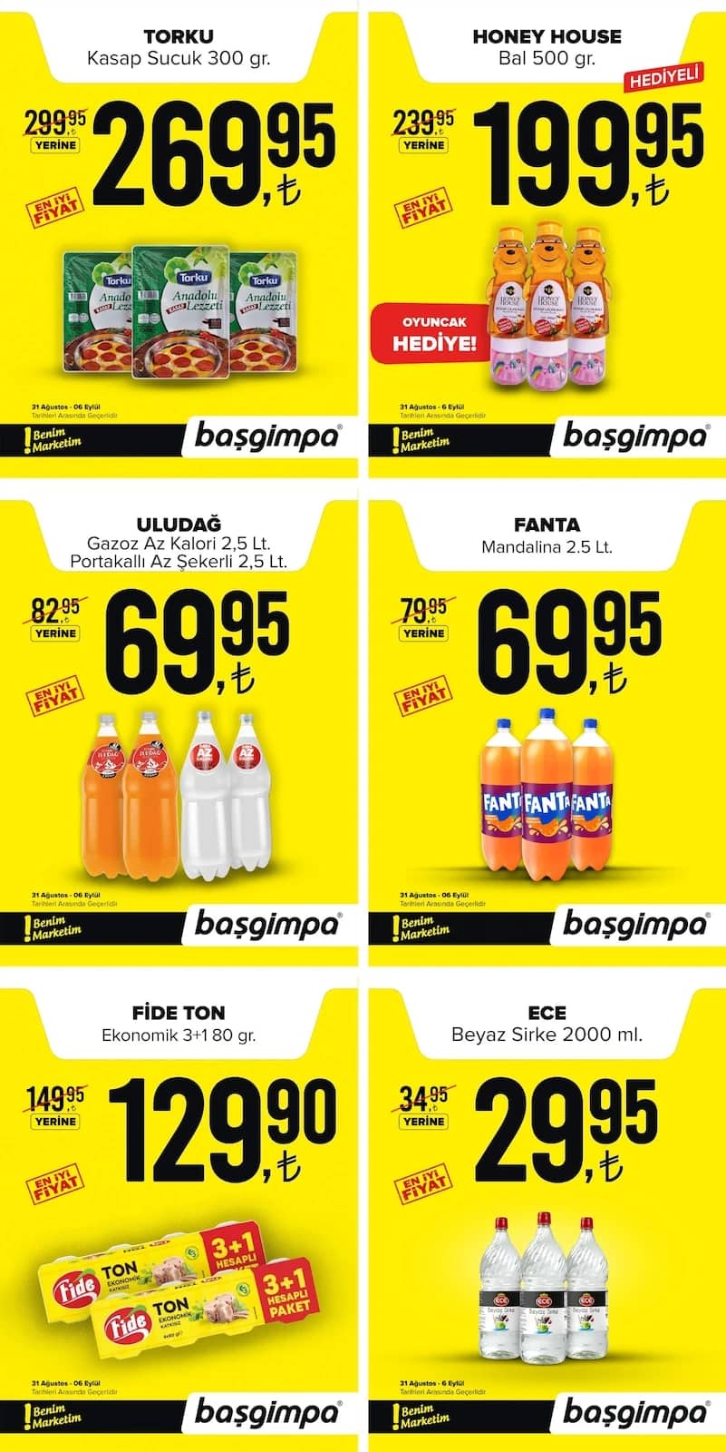 Başgimpa Market - İndirim Broşürü 31 Ağustos - 06 Eylül 2026 - Sayfa 1